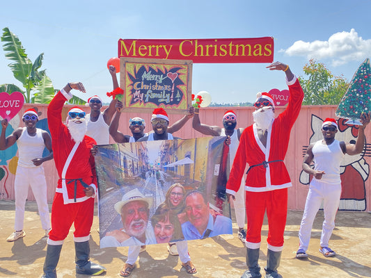 Das African Fitness Team - weißes Oberteil: Maßgeschneiderter Übergröße-Foto