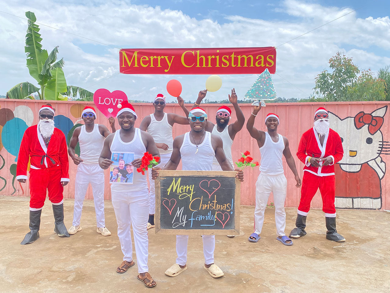 Das African Fitness Team - weißes Oberteil