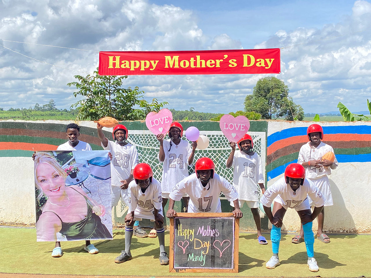 afrikanische Rugby-Band: Maßgeschneiderter Übergröße-Foto
